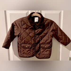 Gymboree boys 2T-3T brown quilted coat